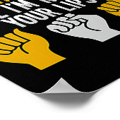 Poster Geste de la main Asl Sensibilisation à la surdité (Coin)