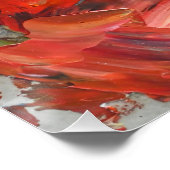 Poster Geste Vertical Abstrait en Rouge (Coin)
