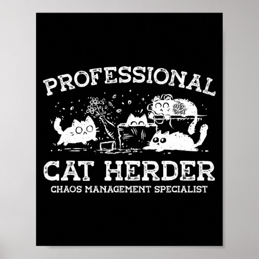 Poster Gestion de chaos d'éleveur de chat professionnel (Devant)