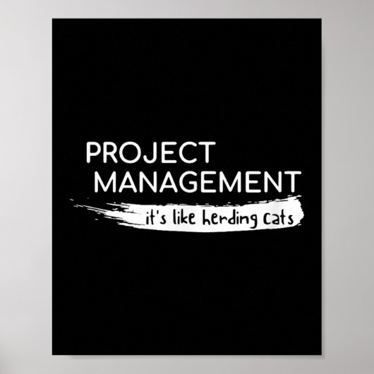 Poster Gestion de projet Son Comme Herding Cats Drôle (Devant)