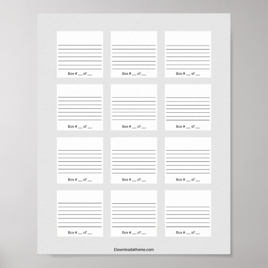 Poster Gestion des stocks des Étiquettes de stockage modi (Devant)