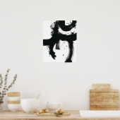 Poster Gesture en Onyx - Trucs de peinture noir (Cuisine)