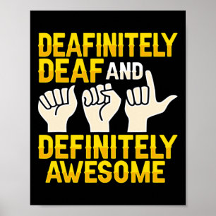 Poster Gesture mains Sourde de l'ASL Sensibilisation à la