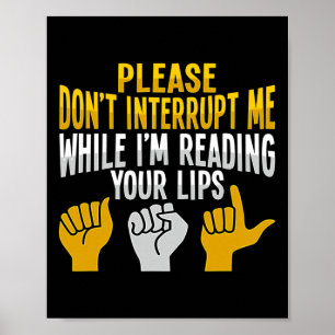 Poster Gesture mains Sourde de l'ASL Sensibilisation à la