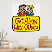 Poster Get Along With Others Friends Kindness and Unity (Cuisine)