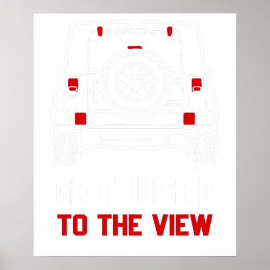 Poster get used to the view vintage jeep (Devant)