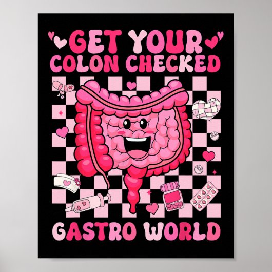 Poster Get Your Colon Checked Gastro World Gi Tech Nurse (Devant)