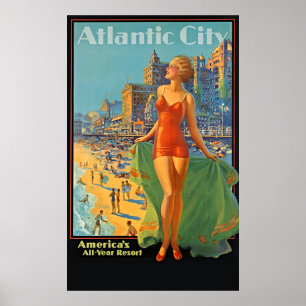 Poster Getaway de l'âge d'or : Atlantic City 1936