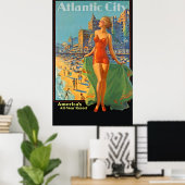 Poster Getaway de l'âge d'or : Atlantic City 1936 (Bureau à domicile)