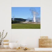 Poster Geyser Deep Blue et bison à Yellowstone (Cuisine)