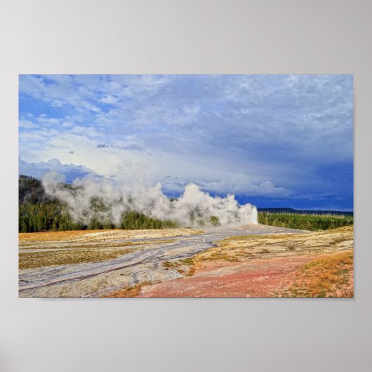 Poster Geyser, parc national de Yellowstone (Devant)