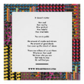 Poster gezegde dat je niet kunt verbergen perfect poster (Voorkant)