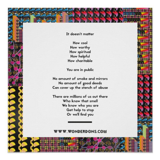 Poster gezegde dat je niet kunt verbergen perfect poster (Voorkant)