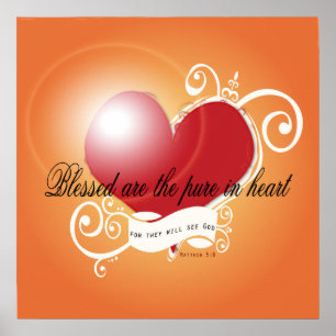 Poster - Gezegend is de Pure in Heart Matthew 5:8