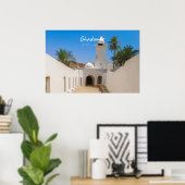 Poster Ghadames, Libye - Mosquée Blanche (Bureau à domicile)
