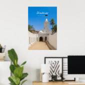 Poster Ghadames, Libye - Mosquée Blanche (Bureau à domicile)