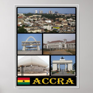 Poster Ghana - Accra - Mosaic -
