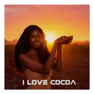 POSTER GHANA - J'AIME LE CACAO