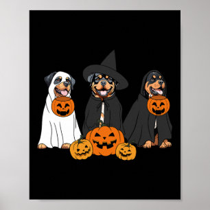 Poster Ghost And Witch Rottweiler