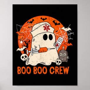 Poster Ghost Boo Boo Crew Infirmière d'Halloween G