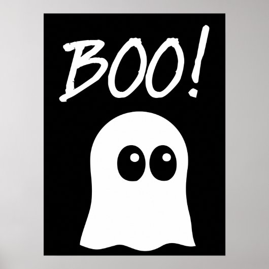 Poster Ghost Boo, cute ghost design (Devant)