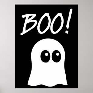 Poster Ghost Boo, cute ghost design