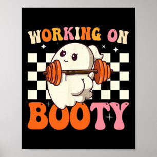 Poster Ghost Boo Gym Lover Halloween Travailler Sur Mon B