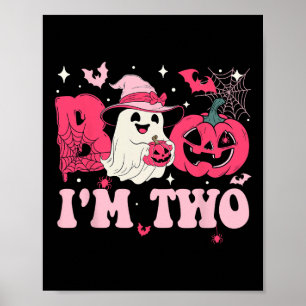 Poster Ghost Boo Je suis deux enfants de 2e anniversaire