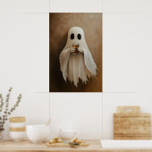 Poster Ghost Drinking Bourbon Cocktail Print, Ghost Bar (Cuisine)