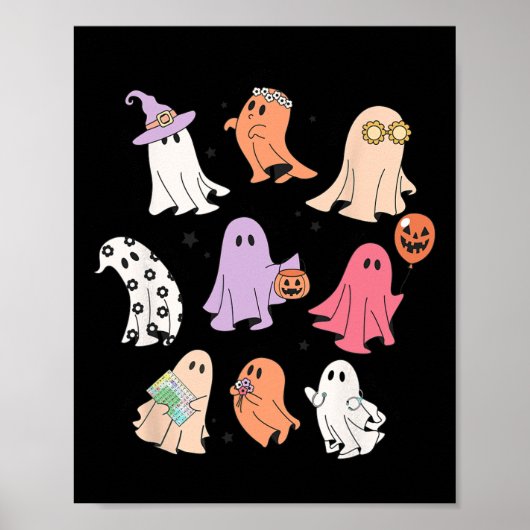 Poster Ghost Friends Halloween AAC SLP Squad Discours Lan (Devant)