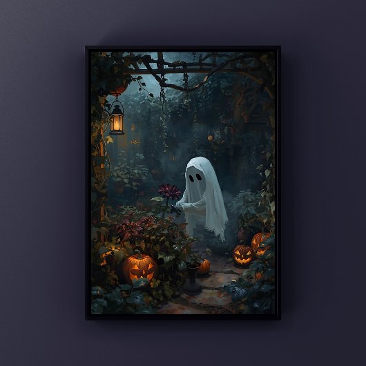 Poster Ghost Gardener Dark Garden Cosy Halloween