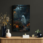 Poster Ghost Gardener Dark Garden Cosy Halloween