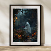 Poster Ghost Gardener Dark Garden Cosy Halloween