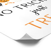 Poster Ghost Halloween Pas de Trucs Traite Simplement Sig (Coin)