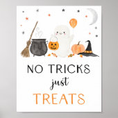 Poster Ghost Halloween Pas de Trucs Traite Simplement Sig (Devant)