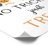 Poster Ghost Halloween Pas de Trucs Traite Simplement Sig (Coin)