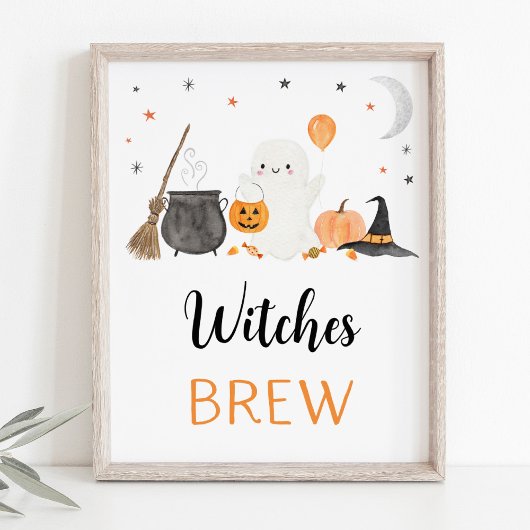 Poster Ghost Halloween sorcières Brew Boissons Signale