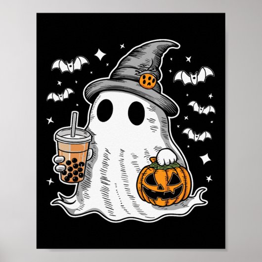 Poster Ghost Milktea Ghost Boire Bubble Tea (Devant)