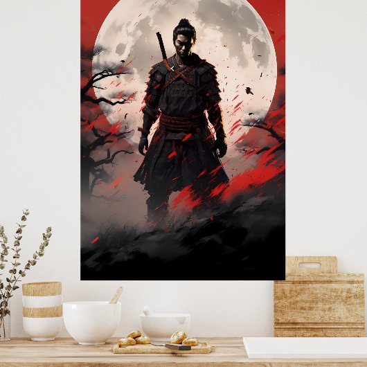 Poster Ghost of Tsushima samouraï (Cuisine)