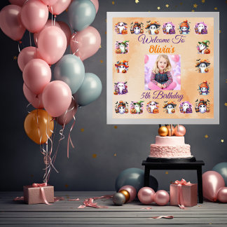 Poster Ghost pour Enfants Anniversaire Cute Coffee