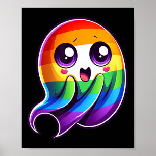 Poster Ghost Rainbow Gay pride Funny