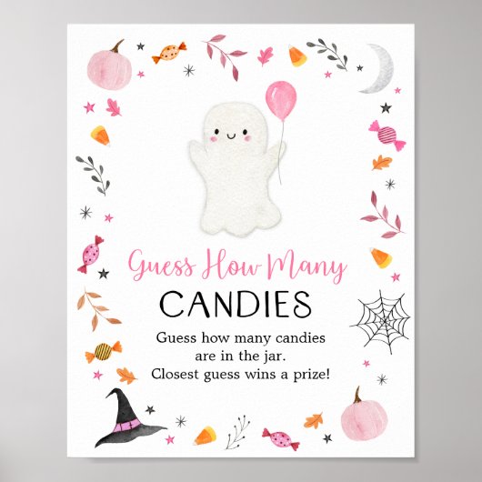 Poster Ghost rose Halloween Devinez Combien De Jeu (Devant)