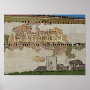 Poster Ghost Sign in Brighton, Iowa