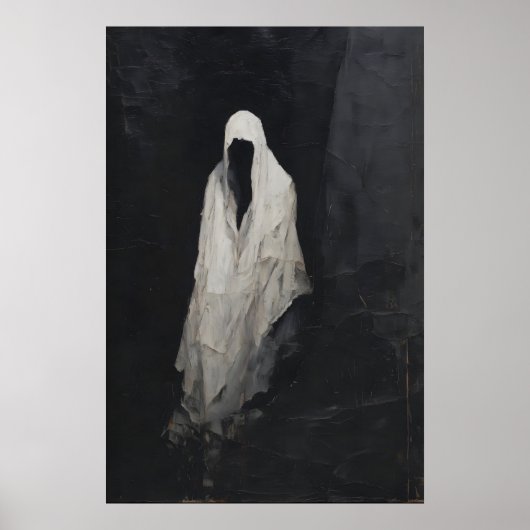 Poster Ghost Wall Art, Gothic Spirit Printable, Dark (Devant)