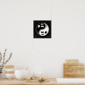 Poster Ghost Yin Yang Noir et blanc (Cuisine)