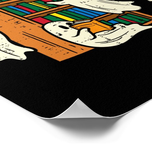 Poster Ghosts Lecture Livres Enseignant Halloween Bibliot (Coin)