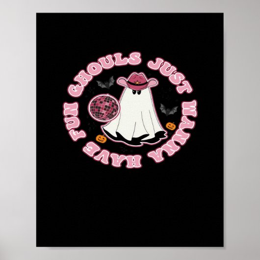 Poster Ghouls veut juste s'amuser (Hallowee de style occi (Devant)