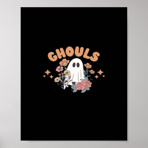 Poster Ghouls veut juste s'amuser Halloween Art Sloth Des