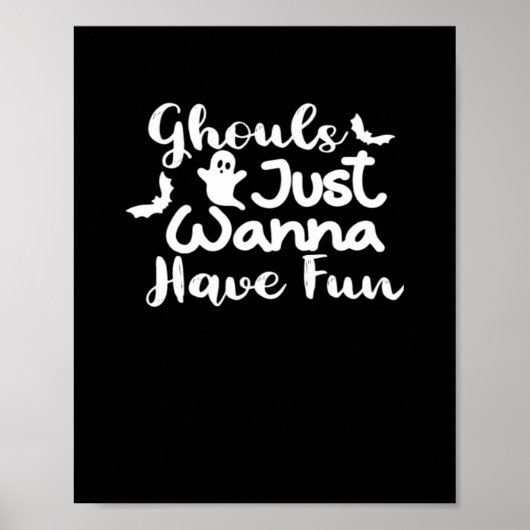 Poster Ghouls veut juste s'amuser Halloween style Sloth (Devant)