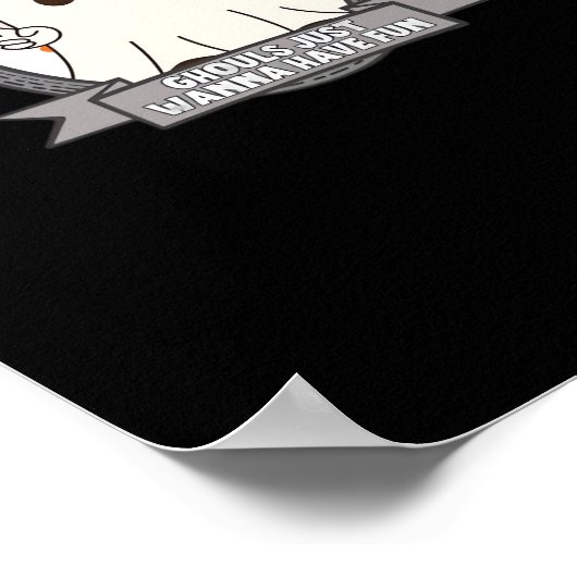 Poster Ghouls veut juste s'amuser Sloth Halloween (Coin)